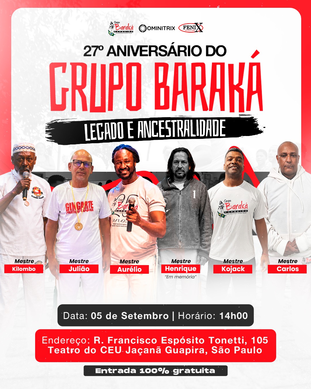 27º Aniversário do Grupo Baraká Capoeira – Legado e Ancestralidade | Batizado e Troca de Cordas 2026 | VIII Torneio do Grupo Baraká Capoeira